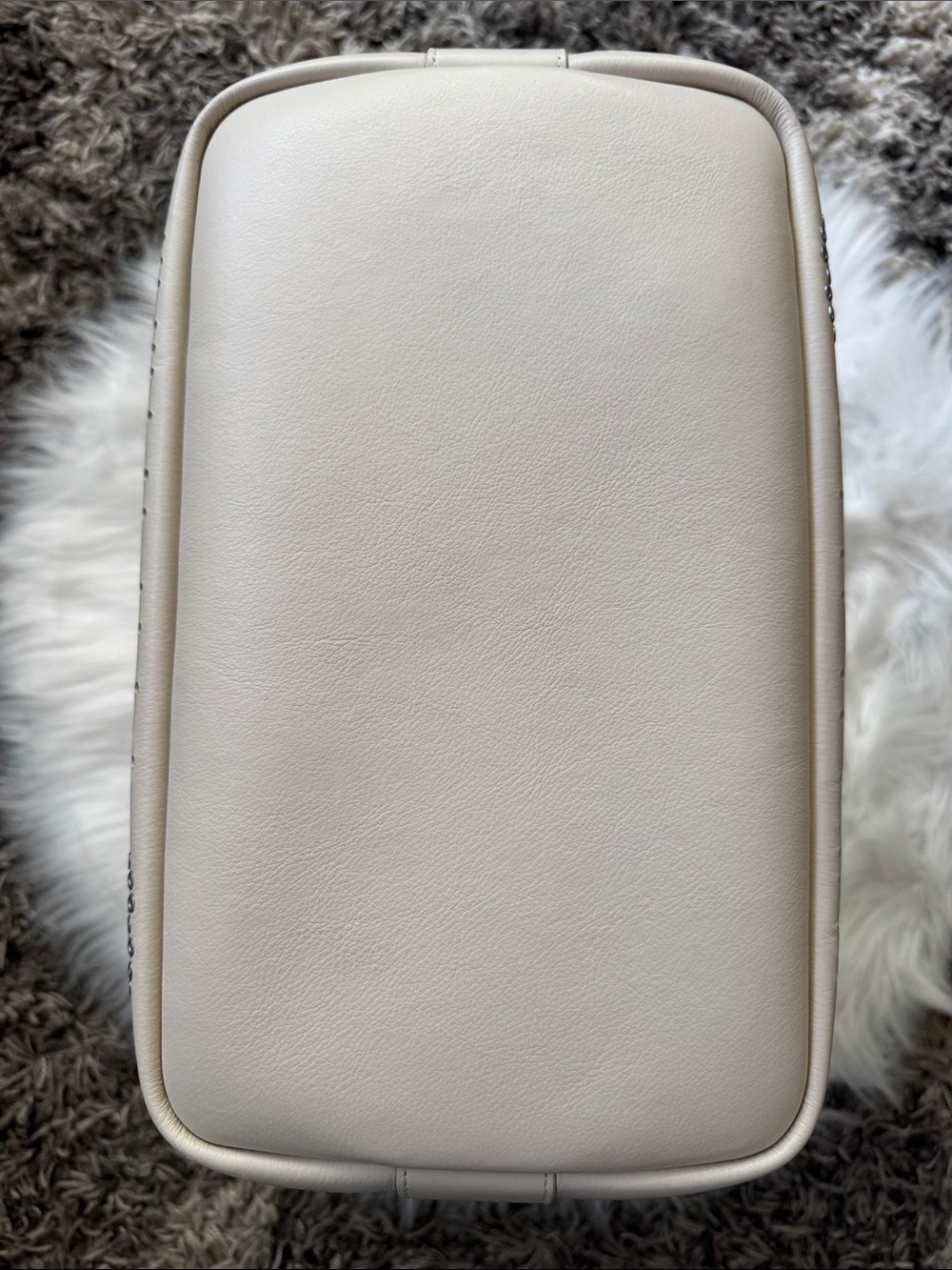 NWT CHANEL 2019 Beige Calfskin Perforated Logo Tote with Silver-Tone Hardware - Picture 12 of 17